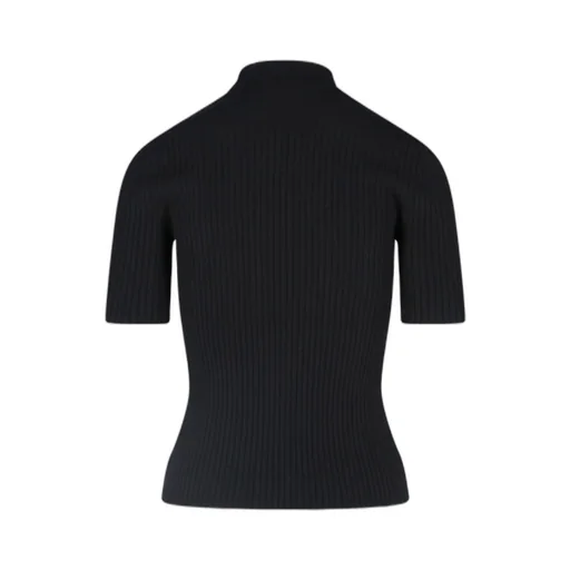 Reedition Short-Sleeved Ribbed Knit Jumper