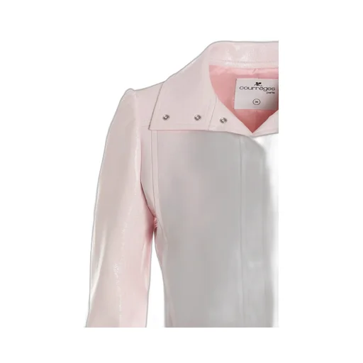 Vinyl Straight Hem Cropped Jacket