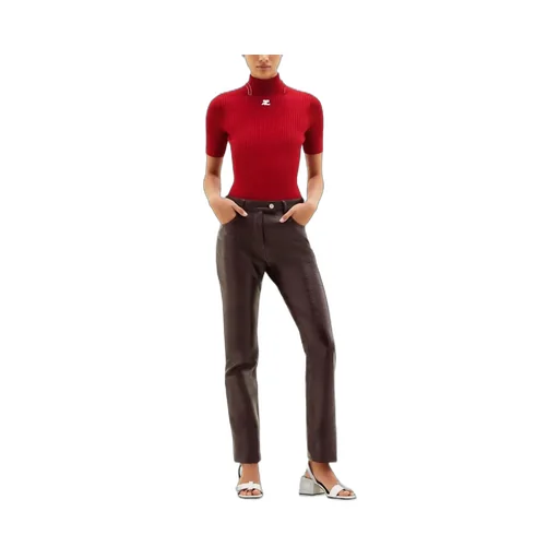 Reedition Short-Sleeved Ribbed Knit Jumper