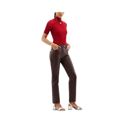 Reedition Short-Sleeved Ribbed Knit Jumper