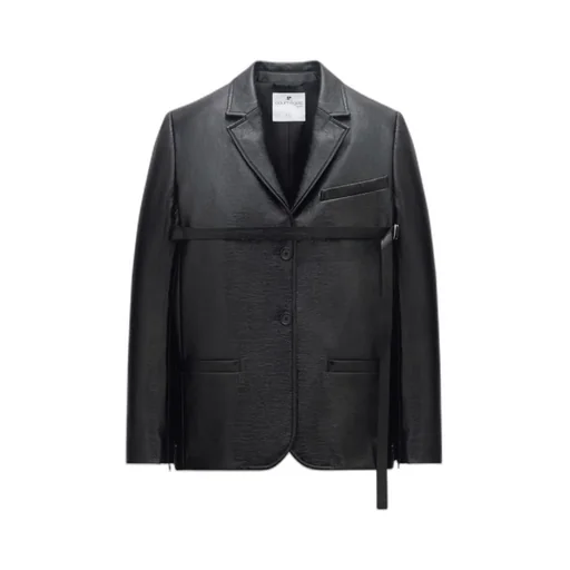 Strap Vinyl Tailored Jacket