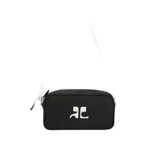 Logo Detailed Zipped Shoulder Bag