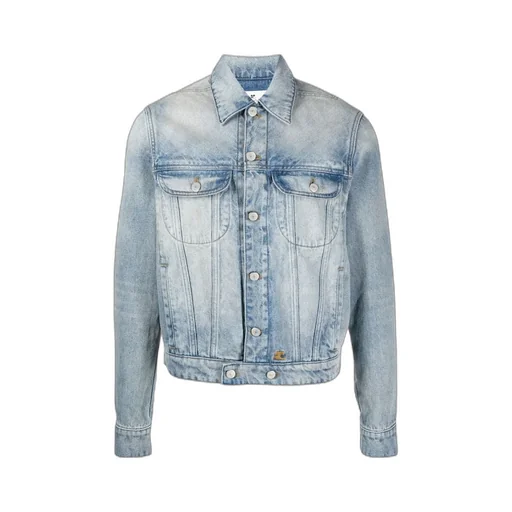 Washed Long-Sleeved Denim Jacket