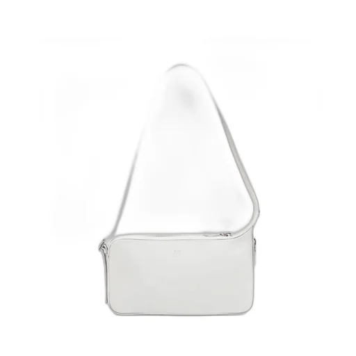 Logo Printed Zip-Up Shoulder Bag