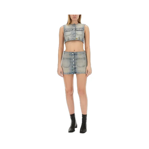 Multiflex Denim Mini Skirt