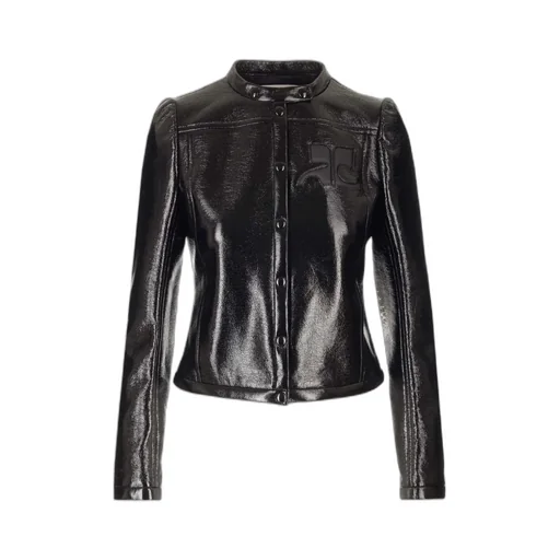 Vinyl Logo Patch Biker Jacket