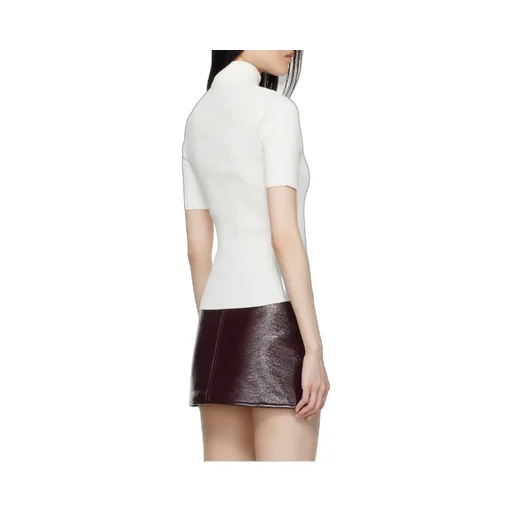Reedition Short-Sleeved Ribbed Knit Jumper