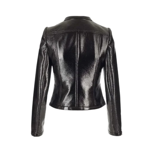 Vinyl Logo Patch Biker Jacket