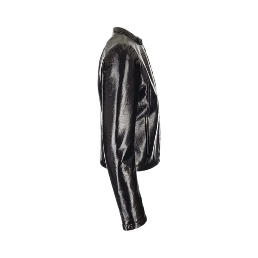 Vinyl Logo Patch Biker Jacket