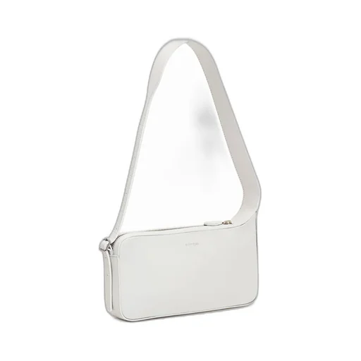 Logo Printed Zip-Up Shoulder Bag