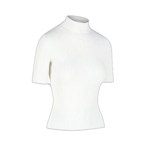 Reedition Short-Sleeved Ribbed Knit Jumper