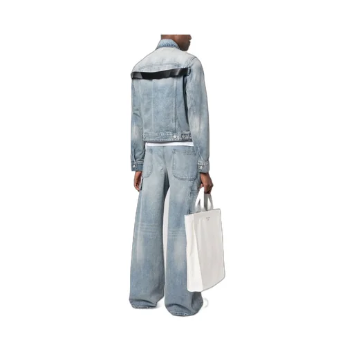 Washed Long-Sleeved Denim Jacket