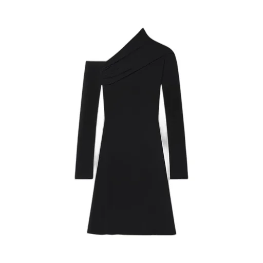 Twist Crepe Mini Dress