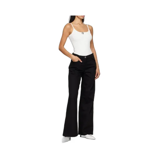 Logo Embroidered Ribbed Sleeveless Top