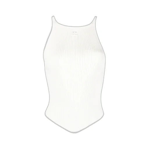 Rib-Knit Pointy Tank Top