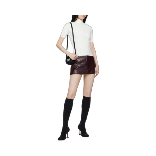 Reedition Short-Sleeved Ribbed Knit Jumper