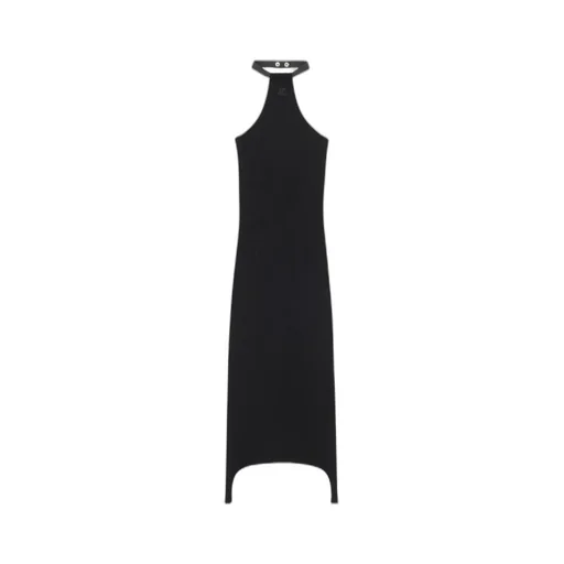 Rib-Knit Suspenders Dress