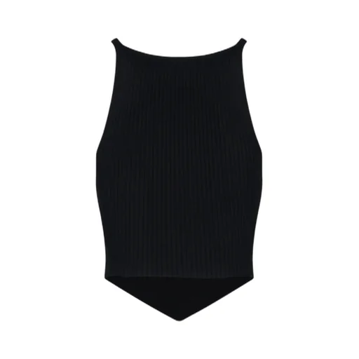 Rib Knit Pointy Tank Top