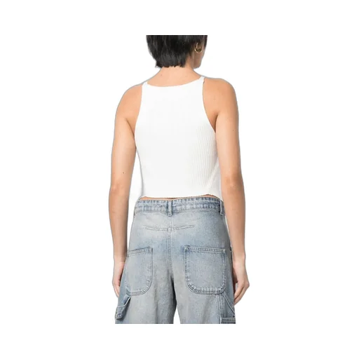 Rib-Knit Pointy Tank Top