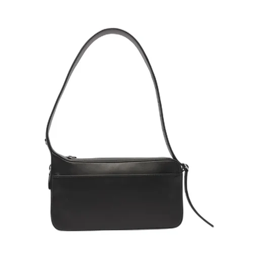 Logo Printed Zip-Up Shoulder Bag