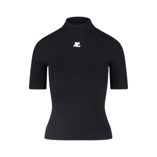 Reedition Short-Sleeved Ribbed Knit Jumper