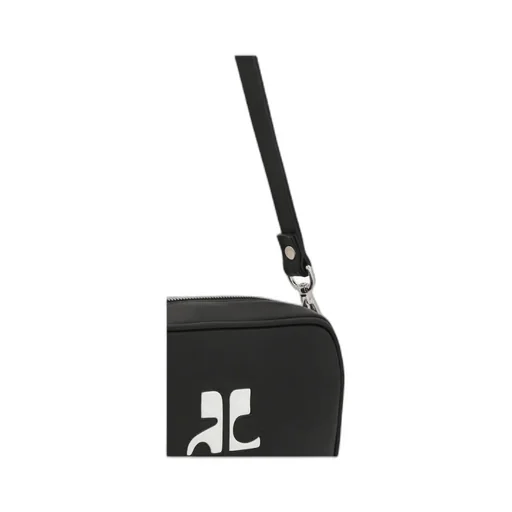 Logo Detailed Zipped Shoulder Bag