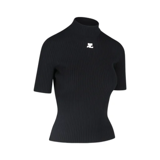 Reedition Short-Sleeved Ribbed Knit Jumper