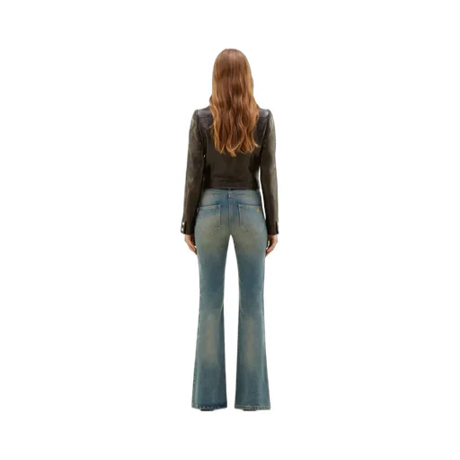 Vinyl Straight Hem Cropped Jacket