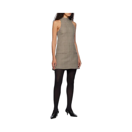Sleeveless Prince Of Wales A-Line Dress