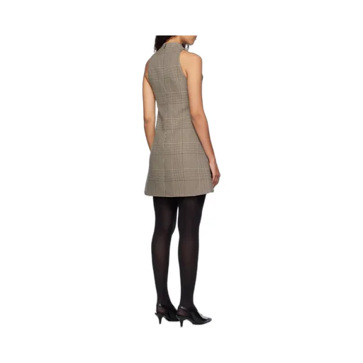 Sleeveless Prince Of Wales A-Line Dress