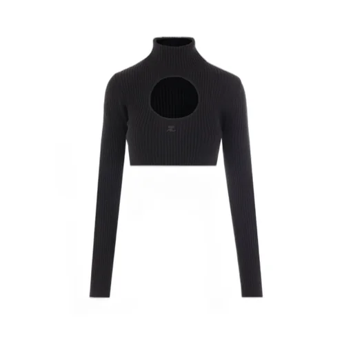 Cut-Out High Neck Jumper