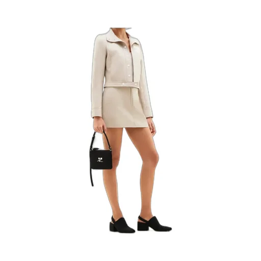 Vinyl Straight Hem Cropped Jacket