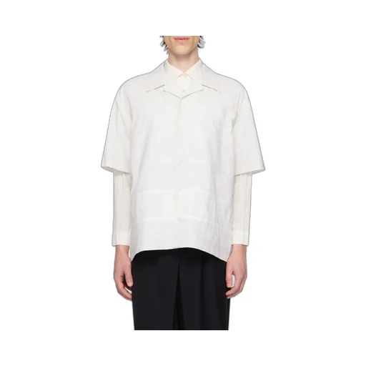 Cotton Panelled Short-Sleeve Shirt