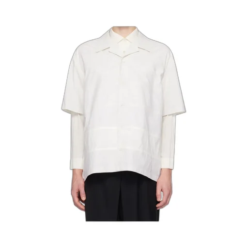 Cotton Panelled Short-Sleeve Shirt