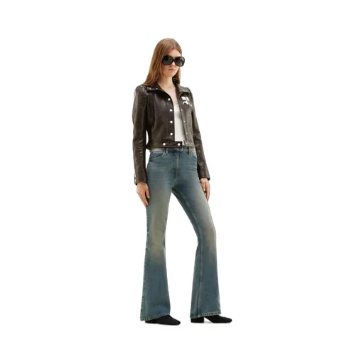 Vinyl Straight Hem Cropped Jacket