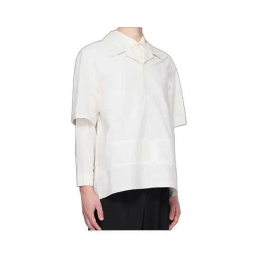Cotton Panelled Short-Sleeve Shirt