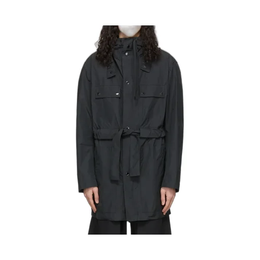 Tied-Waist Parka Coat