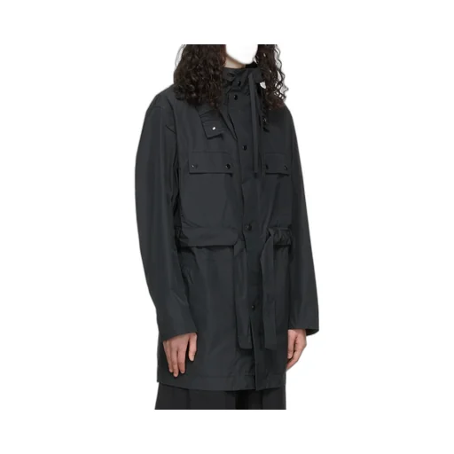 Tied-Waist Parka Coat