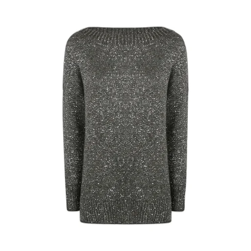 Sequined Boatneck Knitwear