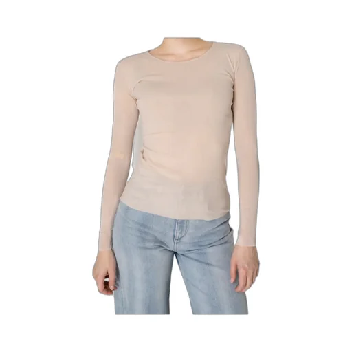 Tulle Crew Neck Blouse