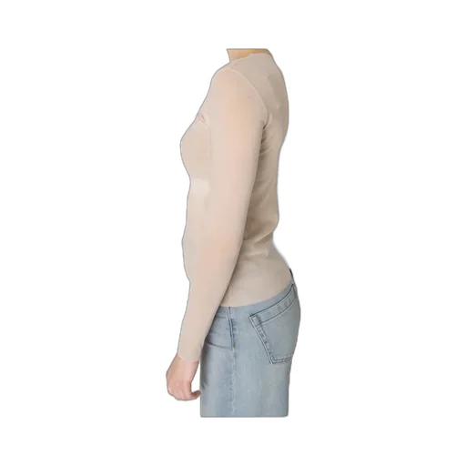 Tulle Crew Neck Blouse