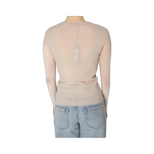 Tulle Crew Neck Blouse