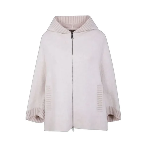 Hooded Wool Zip-Fastening Coat
