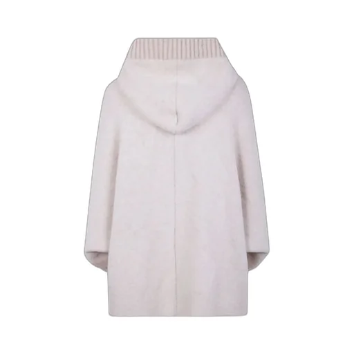 Hooded Wool Zip-Fastening Coat