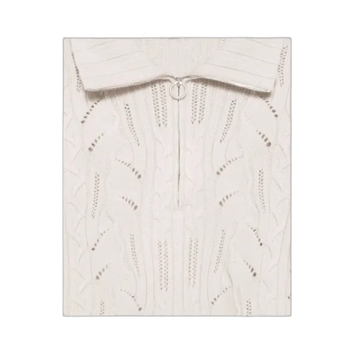 Cable-Knit Half-Zip Sweater