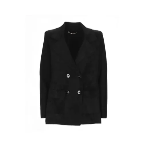 Double-Breasted Patch-Pocket Blazer