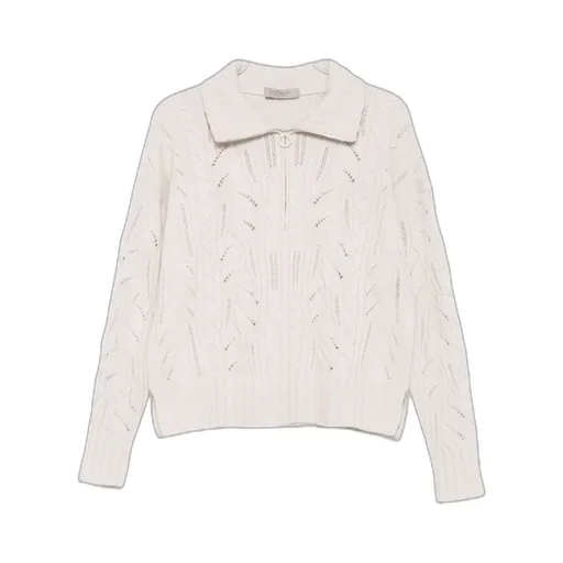 Cable-Knit Half-Zip Sweater