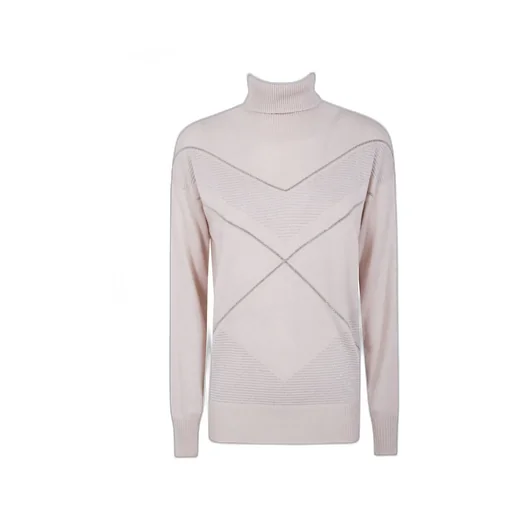 High Neck Intarsia Knitwear