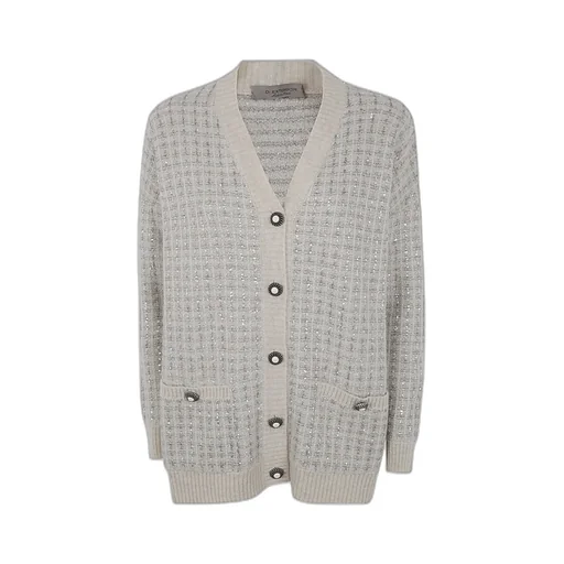Check Crystal Cardigan