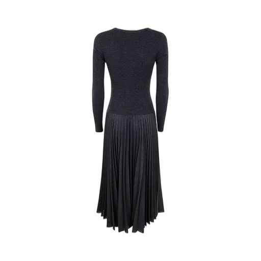 Pleated Knit Dress